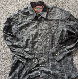 Robert Graham Black/Grey Textured Shirt